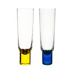 Sagaform - Club - Champagneglas 2-pack gul/blå