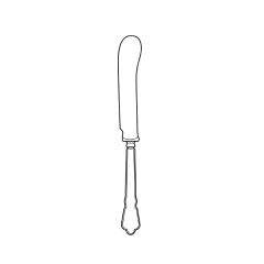 Mema GAB - Chippendale nysilver - Smörkniv 16,8 cm