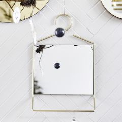 House Doctor - Spegel - Hang väggspegel mässing 32x50 cm