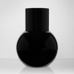 Skruf Glasbruk - vas Pallo Junior - svart 20 cm