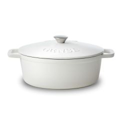 Gense - Emaljerat gjutjärn - Gryta vit oval 4,25 liter