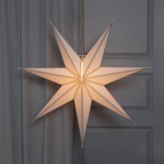 Adventsstjärna - Nicolas - Pappersstjärna guld 80 cm med textilsladd