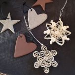DBKD - Christmas Deco - heart maroon 7 cm