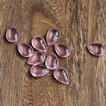 Glasdroppe Ljus rosa 25-28 mm